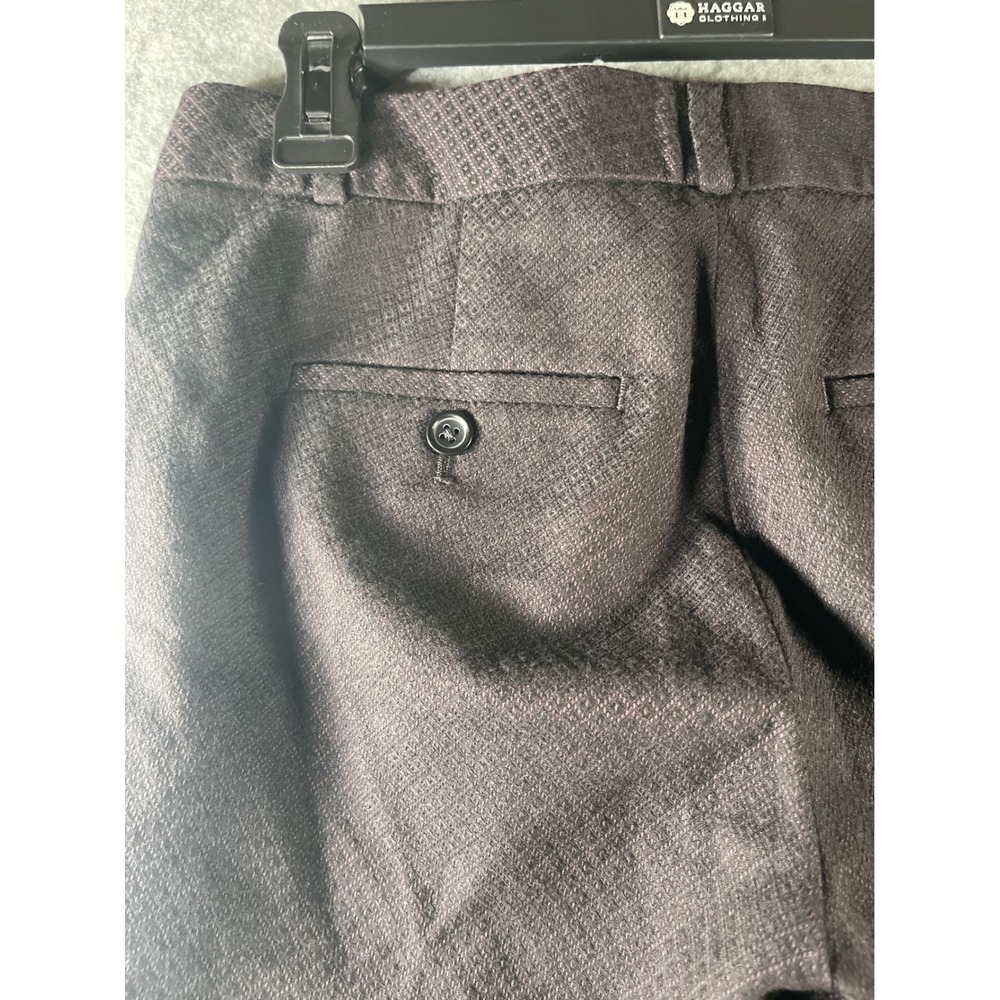 Banana Republic Hampton Fit Petite 2 Dress Pants Dark Plum Diamond Texture - Picture 6 of 7